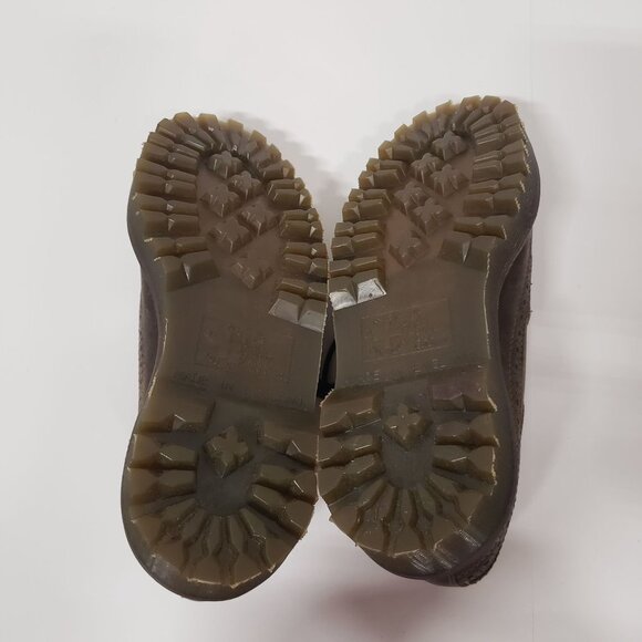 Doc Martens Junior 3989 YELLOW STITCH‎ SMOOTH LEATHER BROGUE SHOES - Size 4 - Picture 7 of 9